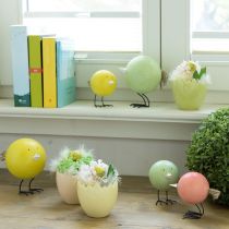 Article Figurines décoratives poussins ronds pour une touche de légèreté et de fantaisie, 9,5 cm, lot de 3