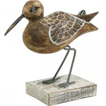 Sculpture d&#39;Oiseau en Bois Décor de Salle de Bain Oiseau d&#39;Eau H22cm