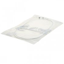 Article Décoration de fenêtre oiseau déco ressort, métal blanc H37,5cm 2pcs