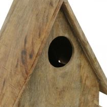 Nichoir à poser, nichoir décoratif bois naturel H29cm