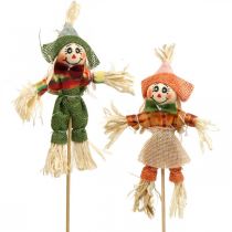 Épouvantail à décorer sur le bâton décoration d&#39;automne 24pcs