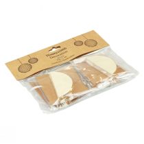 Article Boules en nid d'abeille boules en nid d'abeille Noël crème pailletée Ø7cm 4pcs