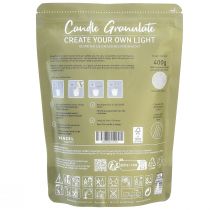 Article Granulés de cire blanche pour bougies avec mèche 400 g