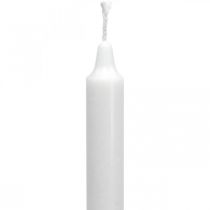 Article Bougies en cire PURE bougies en bâton blanc 250/23mm cire naturelle 4 pcs