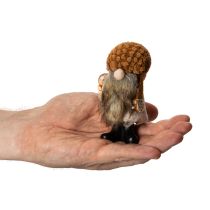Article Set de 3 figurines lutins avec barbe et bonnet en feutre, 10 cm, multicolore pour décoration intérieure