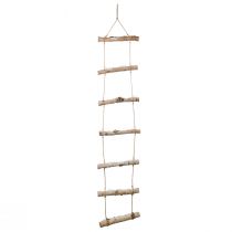 Article Décoration murale de Noël avec guirlande lumineuse micro LED, petits flocons de neige en bois et branches enneigées H150cm