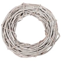 Article Couronne en branches de saule blanchies 40 cm