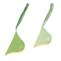 Article Set de 4 ornements de Noël en papier vert et doré Ø8 cm