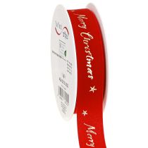 Article Ruban de Noël rouge or « Joyeux Noël » 25 mm 20 m