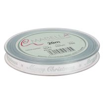Article Ruban de Noël Ruban Joyeux Noël Argent Blanc 10mm 20m