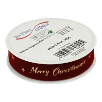 Article Ruban cadeau ruban de Noël ruban de velours rouge 25mm 20m