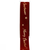 Ruban cadeau ruban de Noël ruban de velours rouge 25mm 20m