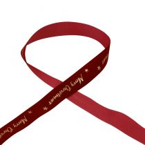 Article Ruban cadeau ruban de Noël ruban de velours rouge 25mm 20m
