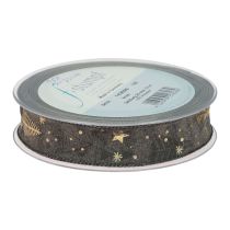 Article Ruban de Noël ruban cadeau marron doré sapin 25mm 15m