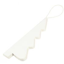 Article Lot de 5 sapins suspendus en papier blanc et argent 20 cm