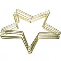 Article Décoration de Noël étoile en métal pendentif étoile décorative dorée 20 cm 6 pcs