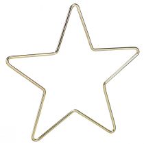 Article Pendentif étoile en métal décoration de Noël doré Ø15cm 6 pcs