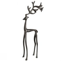 Article Décoration de Noël renne en métal marron 15x9x53cm