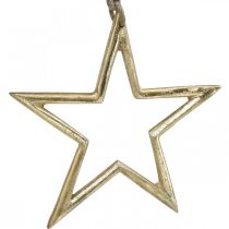 Article Décoration de Noël étoile, décoration de l&#39;avent, pendentif étoile Doré B15.5cm
