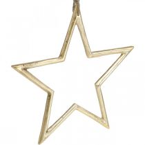 Article Décoration de Noël étoile, décoration de l&#39;Avent, pendentif étoile Doré B24.5cm