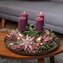 Guirlande de Noël vert guirlande de fleurs séchées lin Ø34cm