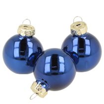 Article Set de Boules de Noël en Verre Mini 3 cm Bleu, Décoration Intérieure, Lot de 22