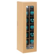 Article Boules de Noël en verre mat et brillant 4 cm bleu opale, 24 pièces