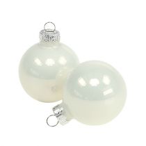 Article Boule de Noël Ø4cm blanc brillant 24 pcs