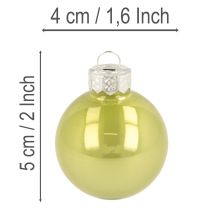 Article Set de 24 Boules de Noël en Verre Multicolores Brillantes 40 mm