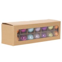 Article Set de 24 Boules de Noël en Verre Multicolores Brillantes 40 mm