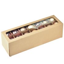 Article Trio de boules de Noël or et rose – élégant ensemble de 3 boules brillantes et stylées de 5 cm (24 pièces)