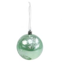 Boule de Noël Ø 8 cm vert clair plastique 1 p.