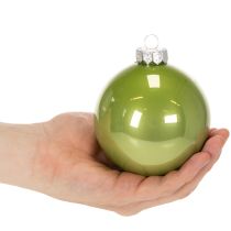 Article Set de boules de Noël en verre colorées brillantes 95 mm – 10 pièces