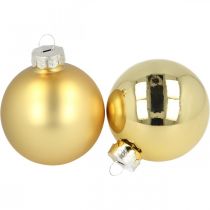 Article Verre boule de Noël Ø6cm doré mix 24 pcs