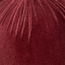 Article Boule de Noël en velours bordeaux Ø20cm x3
