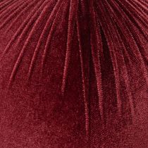 Article Boules de Noël en velours bordeaux 25 cm, lot de 2, pour suspension intérieure