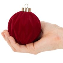 Article Boules de Noël en plastique rouge velouté 8 cm Lot de 12