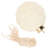 Article Boules de Noël en plastique blanc crème 8 cm lot de 12