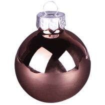 Article Boules de Noël mélange d'abricots boules d'arbre en verre Ø4cm 24 pcs