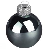 Article Boules de Noël boules d'arbre en verre vert gris 4cm 24 pcs