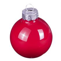 Article Boules de Noël boules d&#39;arbre en verre en rouge Ø4cm 24 pcs