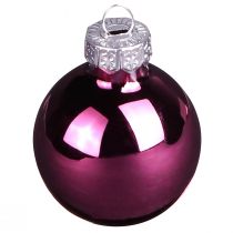 Article Boules de Noël en verre mini baies beige rose Ø3cm 22 pcs