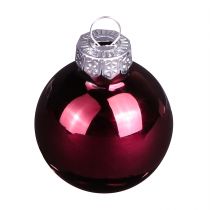 Article Boules de Noël en verre Mini Baies Beige Rose Ø3cm 22 pièces