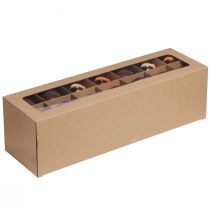 Article Boules de Noël boules de sapin marron doré verre Ø6cm 24 pcs