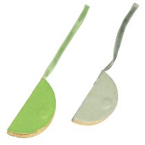 Article Boules décoratives en papier alvéolé vert et doré 7 cm - Set de 4