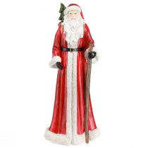Article Figurine Père Noël Rouge et Blanc avec Panier Décoratif 36 cm