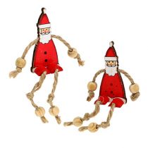 Article Figurine Père Noël assise 6,5cm Rouge 12pcs