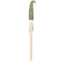 Article Père Noël sur bâton Lutin de Noël vert 57 cm 4 pièces