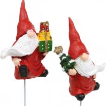 Article Nain de Noël bouchon décoratif gnome Père Noël 7cm 4 pcs