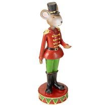 Article Figurines de décoration de Noël en forme de souris 14,5 cm rouge-vert 2 pièces